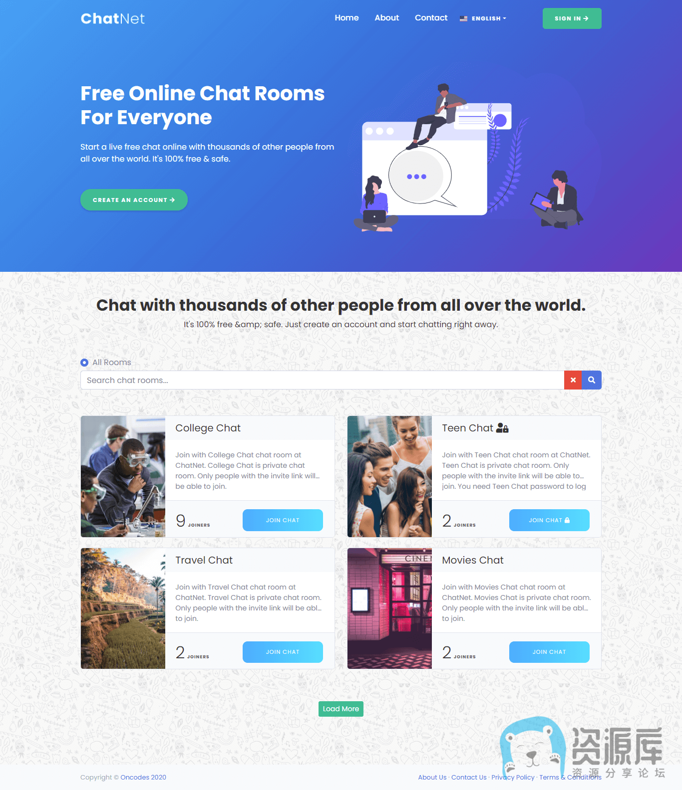 ChatNet -PHP聊天室和私人聊天程序 v1.9-资源网