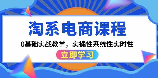 淘系电商课程，0基础实战教学，实操性系统性实时性（15节课）-资源网