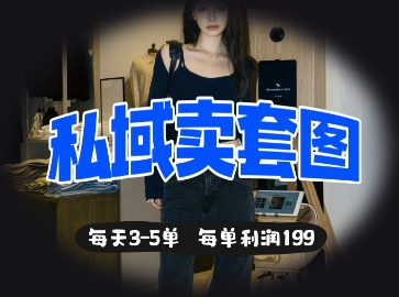 私域卖套图每天3-5单，每单利润99-资源网