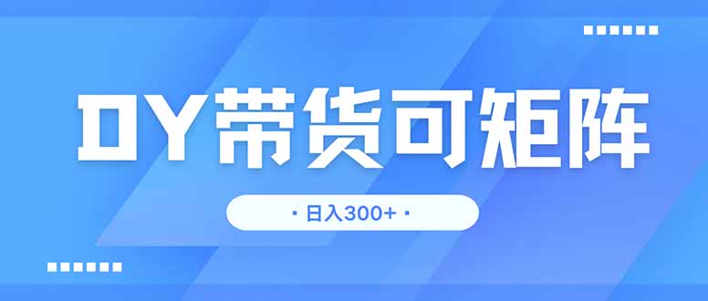 （14414期）DY带货，日入300＋矩阵无上限-资源网
