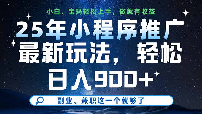 （14386期）25年小程序推广最新玩法，轻松日入900+，副业、兼职这一个就够了-资源网