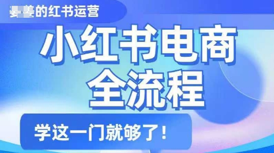 小红书电商全流程，精简易懂，从入门到精通，学这一门就够了-资源网