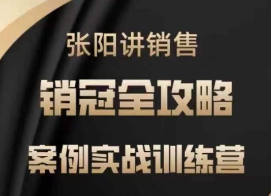 张阳讲销售实战训练营，​案例实战训练，销冠全攻略-资源网