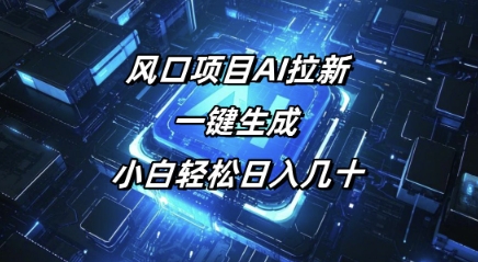风口项目AI拉新，一键生成，小白轻松日入几十-资源网