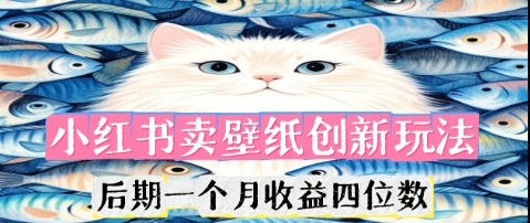 小红书卖壁纸创新玩法，后期一个月收益四位数-资源网