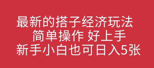最新的搭子经济玩法，简单操作，好上手，新手小白也可日入几张-资源网
