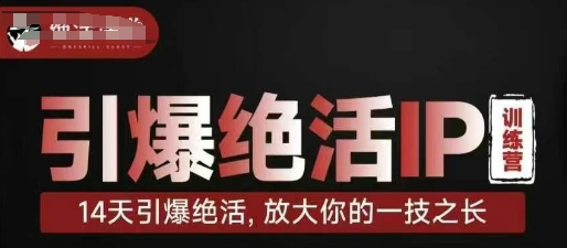 引爆绝活IP训练营，14天引爆绝活，放大你的一技之长-资源网