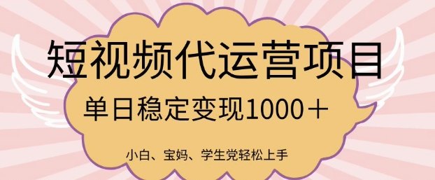 2025最新风口项目，短视频代运营日入多张【揭秘】-资源网