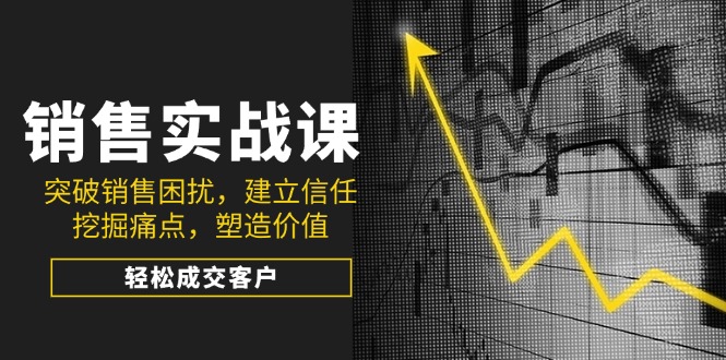 （14297期）销售实战课，突破销售困扰，建立信任，挖掘痛点，塑造价值，轻松成交客户-资源网