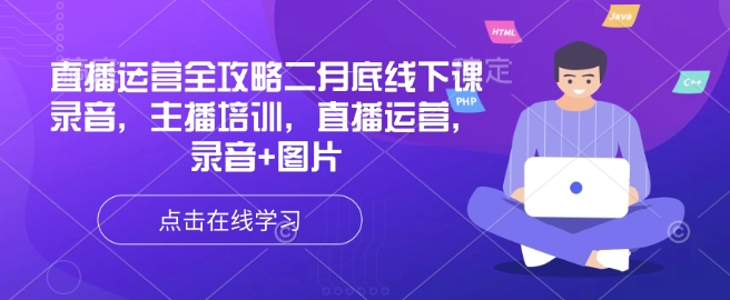 直播运营全攻略二月底线下课录音，主播培训，直播运营，录音+图片-资源网