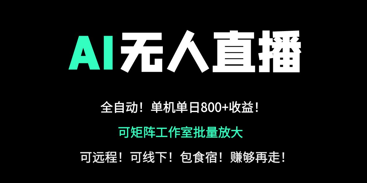 （14179期）24小时自动带货！AI无人直播副业日赚800+，轻资产创业首选-资源网