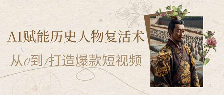 （14311期）AI赋能历史人物复活术：从0到1打造爆款短视频-资源网