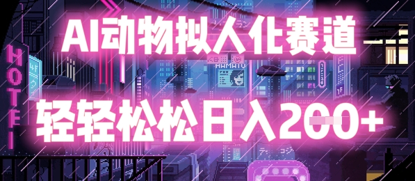 AI动物拟人化赛道，轻轻松松日入2张-资源网
