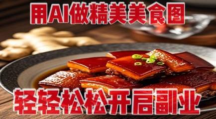 用AI做精美美食图，无需专业设备拍摄，轻轻松松开启副业-资源网