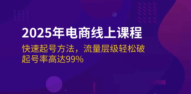（14329期）2025年电商线上课程：快速起号方法，流量层级轻松破，起号率高达99%-资源网