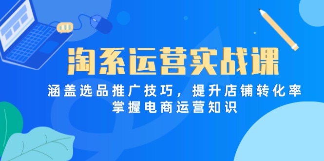 （14427期）淘系运营实战课，涵盖选品推广技巧，提升店铺转化率，掌握电商运营知识-资源网