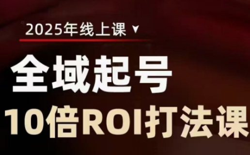 2025全域起号10倍ROI打法课，助你提升直播间的投资回报率-资源网