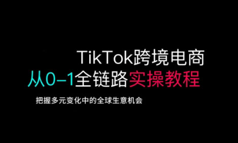TikTok跨境电商从0-1全链路全方位实操教程，把握多元变化中的全球生意机会-资源网