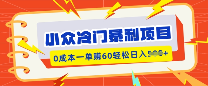 小众冷门暴利项目，小红书卖虚拟资料，0成本一单挣60轻松日入多张-资源网