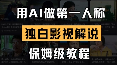 用AI做第一人称独白影视解说，手把手教学，保姆级教程-资源网