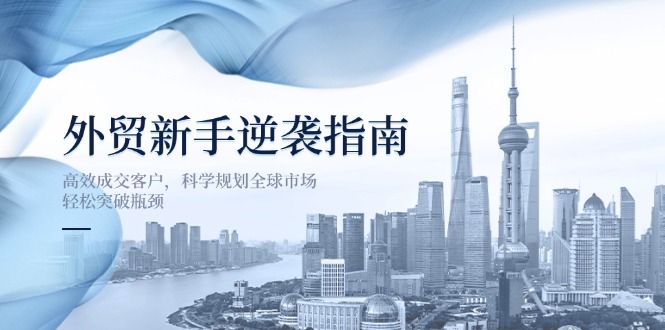 （14201期）外贸新手逆袭指南：高效成交客户，科学规划全球市场，轻松突破瓶颈-资源网