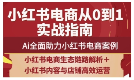 2025小红书电商全链路运营，Ai全面助力小红书电商案例-资源网