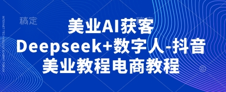 美业AI获客Deepseek+数字人-抖音美业教程电商教程-资源网