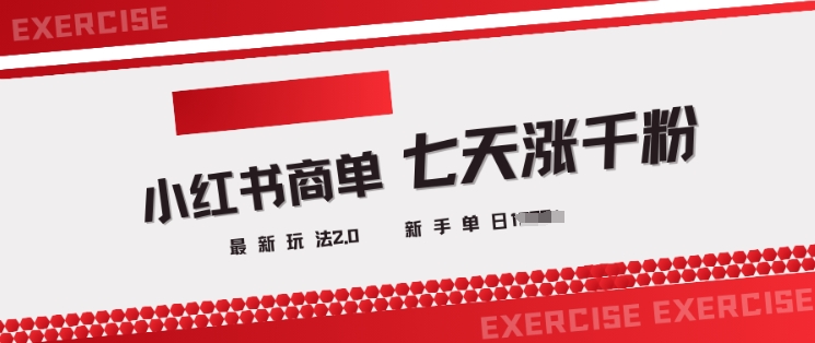 小红书商单2.0最新玩法，3天涨千粉单日变现多张-资源网
