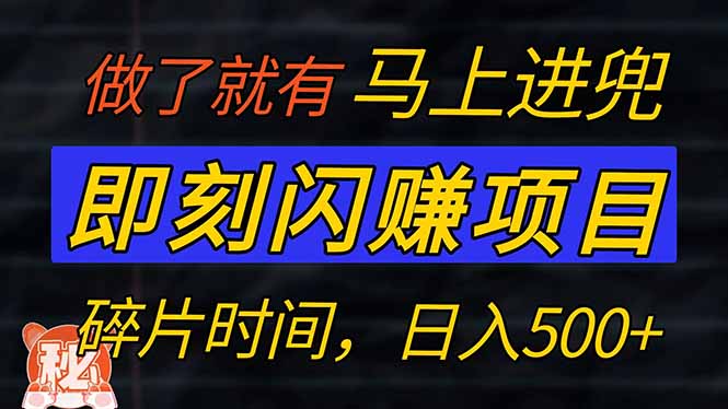 （14384期）零门槛 即刻闪赚项目！！！仅手机操作，利用碎片时间，轻松日赚500+-资源网
