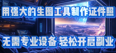 用强大的生图工具制作证件照，无需专业设备，轻松开启副业-资源网