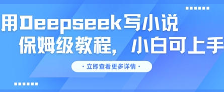 用Deepseek写小说，保姆级教程，小白可实操-资源网
