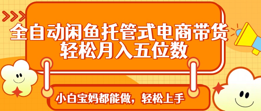 （14132期）全自动闲鱼托管式电商带货 轻松实现月入五位数-资源网