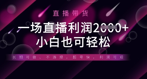 半无人直播带货，一场利润数张，适合所有平台玩法，小白也可轻松-资源网