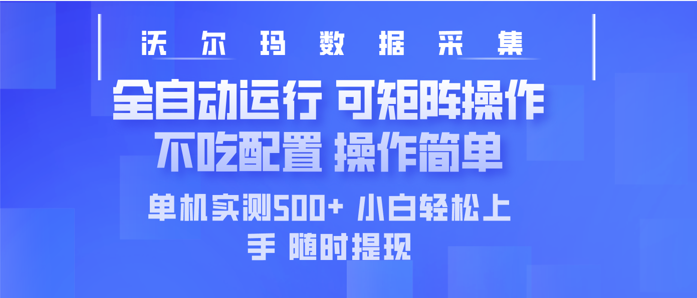 （14560期）最新沃尔玛平台采集 全自动运行 可矩阵单机实测500+ 操作简单-资源网