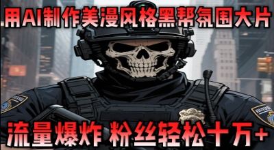 用AI制作美漫风格黑帮氛围大片，流量爆炸，粉丝轻松十W+-资源网
